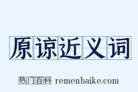 原谅近义词是什么意思的图片